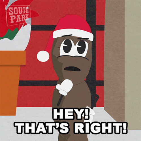 Randy Marsh Poop Christmas Hat GIF