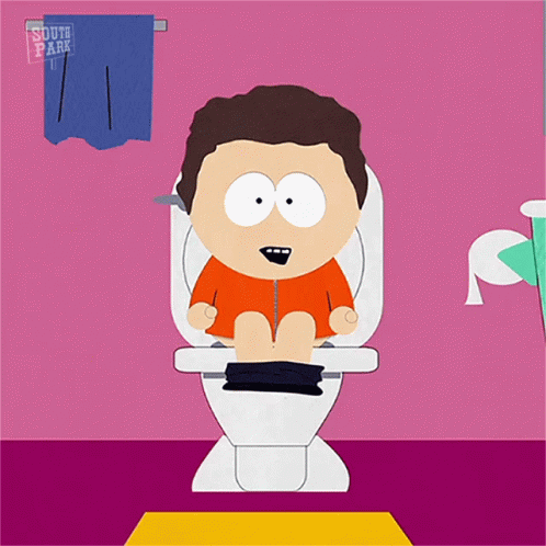Randy Marsh Poop Toilet Time GIF