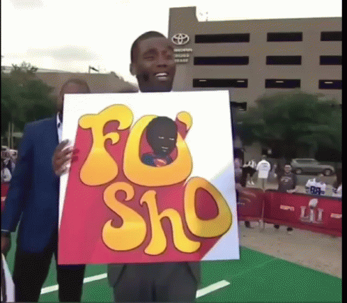 Randy Moss Fo Sho Placard GIF
