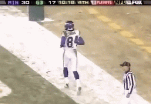 Randy Moss Jersey Number 84 Running GIF