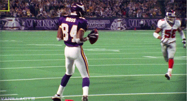 Randy Moss Running Away Backwards GIF