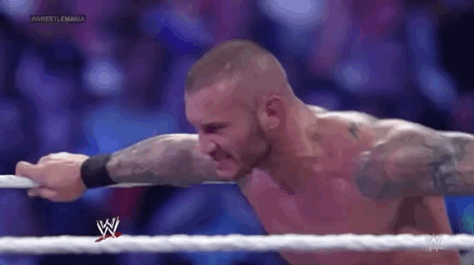 Randy Orton Double Knock Down GIF