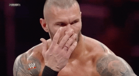 Randy Orton Hand Swaying On Face GIF