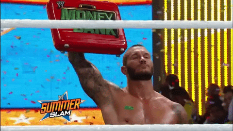 Randy Orton Money Bank Briefcase Confetti GIF