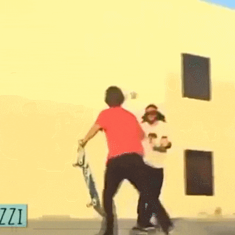 Randy Orton Toppling Guy Meme GIF