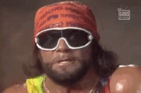 Randy Savage Throwing Shades Away GIF