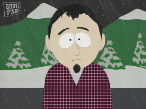 Randy South Park Standing in Rain