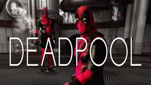 Rap Battle Deadpool Waving GIF