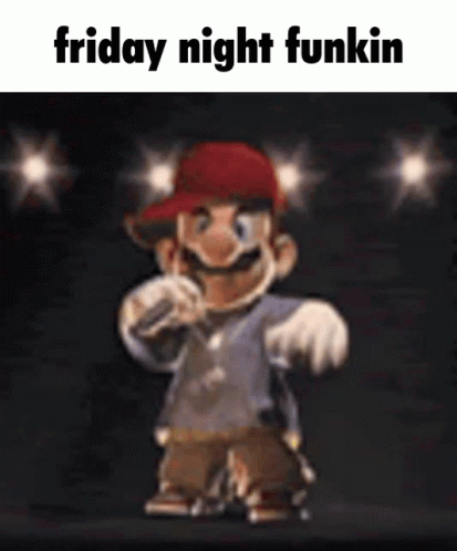 Rap Battle Super Mario Friday Night Funkin GIF