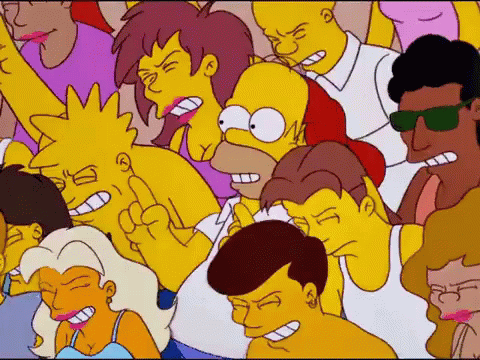 Rap Concert Simpson Singing GIF