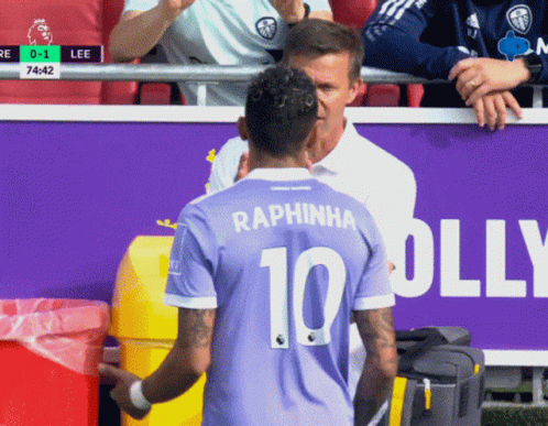 Raphinha Soccer Player Wearing Number 10
