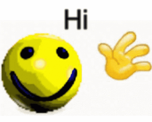 Rapid Hello Wave From Shiny Smiley Emoji GIF