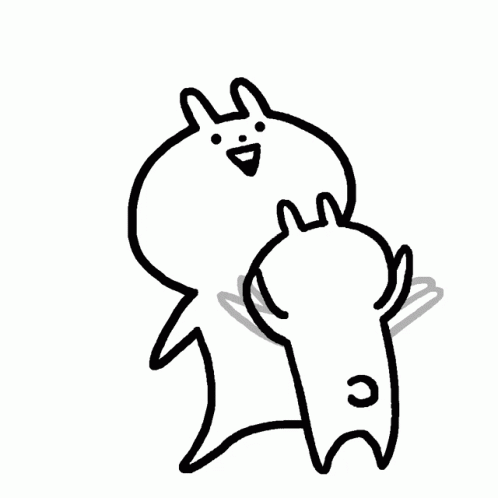 Rapid Throat Punch Kawaii Bunny GIF