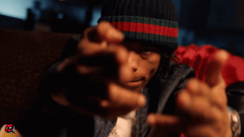 Rapper Lil Baby Playful Finger Guns GIF