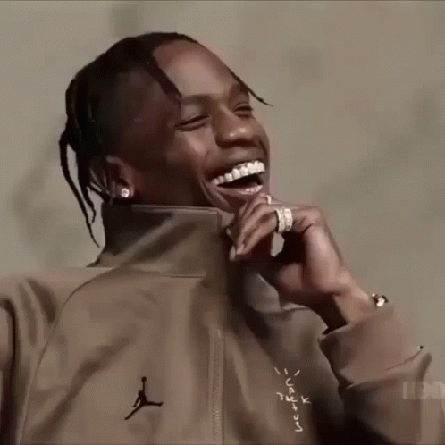 Rapper Travis Scott Laugh GIF