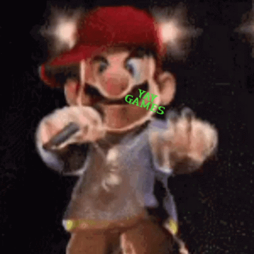 Rapping Mario Lets Play A Game GIF