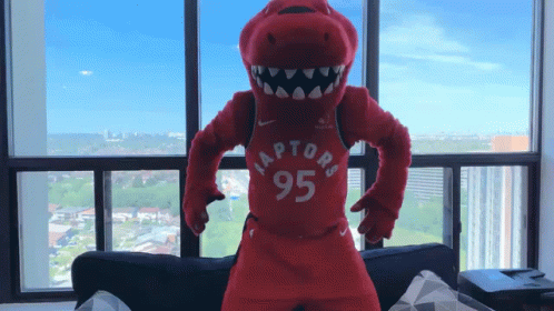 Raptors Mascot Dancing GIF