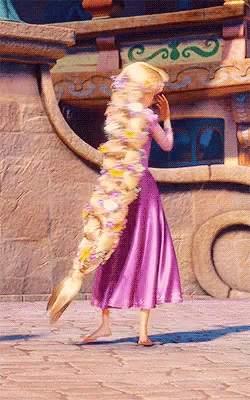 Rapunzel From Tangled Has A Very Long Hair GIF
