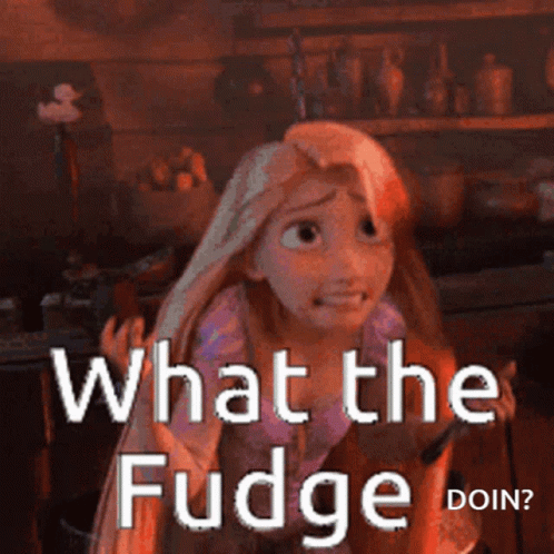 Rapunzel From Tangled Saying What The Fudge GIF