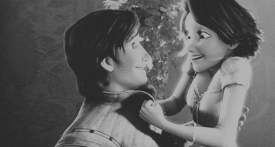 Rapunzel Kissing Flynn GIF