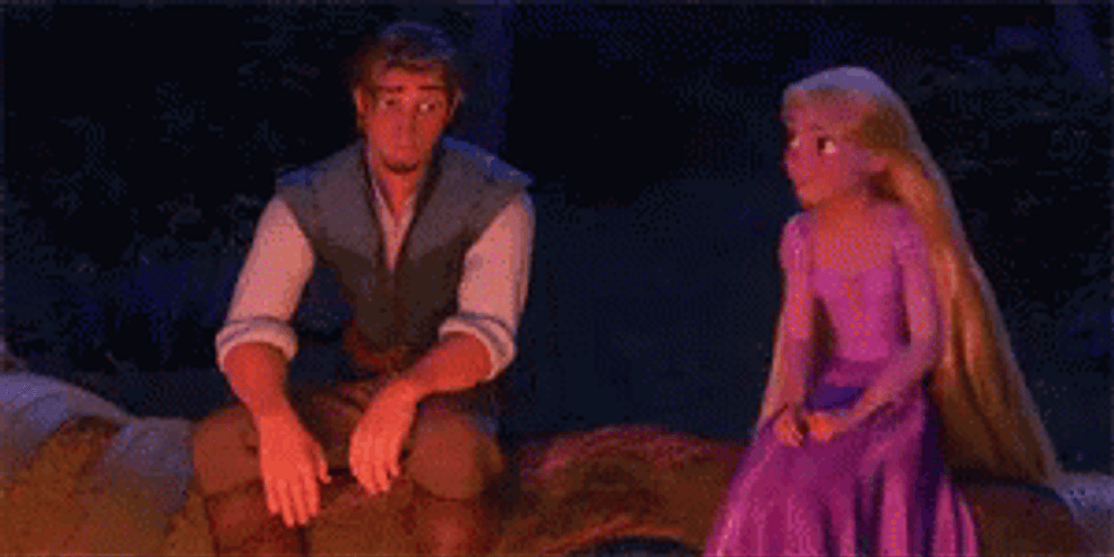 Rapunzel Listening To Flynn GIF