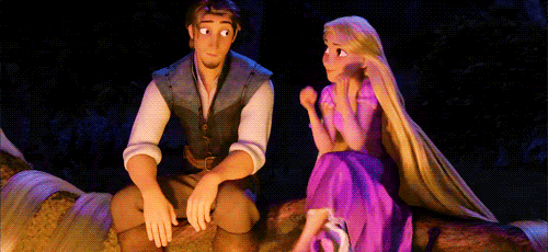 Rapunzel Looking At Flynn GIF