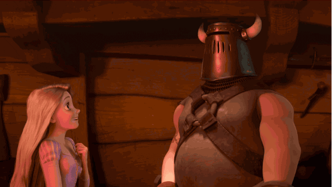 Rapunzel Offered Cupcakes By Attila GIF