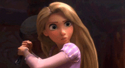 Rapunzel Skeptical Look GIF