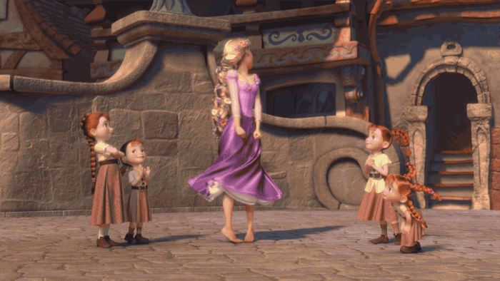 Rapunzel With Braided Hair GIF