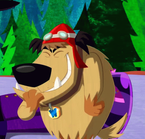 Rascal Dog Muttley Giggling GIF