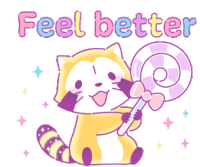 Rascal Feel Better Sticker GIF