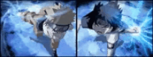 Rasenggan Naruto Fight Sasuke Chidori GIF