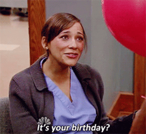 Rashida Jones Happy Birthday Office Greeting GIF