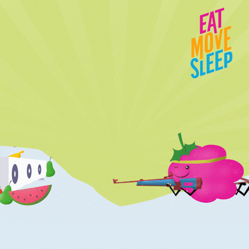 Raspberry Cartoon Shooting  GIF