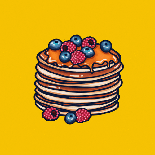 Raspberry Hot Cake Breakfast GIF