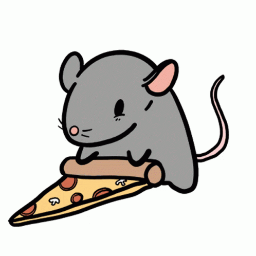 Rat Riding Pizza Board GIF