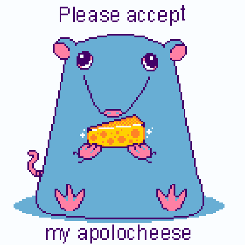 Rat With Pizza For Peace Offering GIF