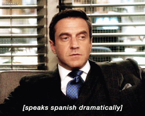 Raul Esparza Speaks Spanish Dramatically GIF