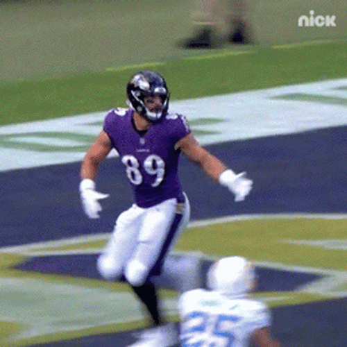 Ravens Ball Pass With Effect GIF