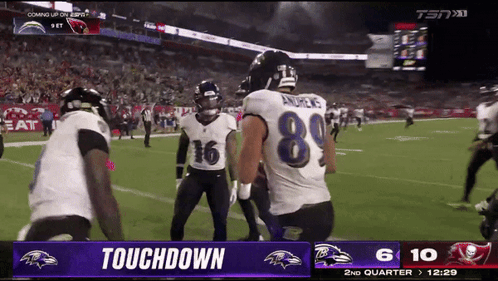 Ravens Leading Buccaneers 6 to 10 on TSN