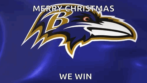 Ravens Logo Merry Christmas We Win