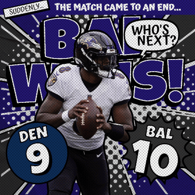 Ravens Player Holding Football Purple Background Came to an End