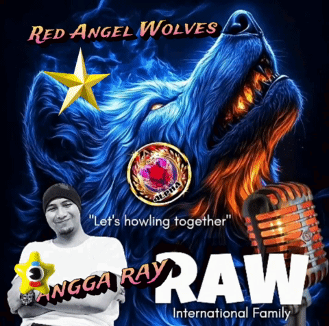 Raw International Family Poster With Blue Wolf GIF