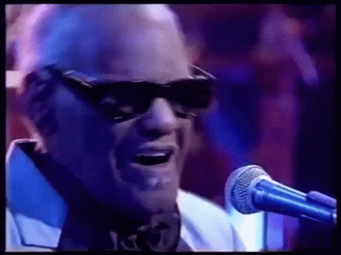 Ray Charles Singing On Television GIF