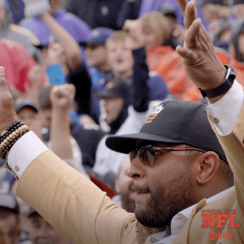 Ray Lewis Cheering In The Crowd GIF