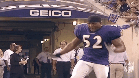 Ray Lewis Energetically Dancing GIF