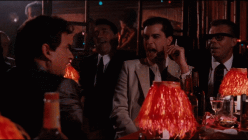 Ray Liotta Chuckling With The Gang GIF