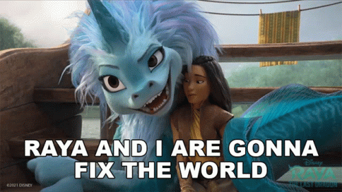 Raya and the Last Dragon Girl and Dragon