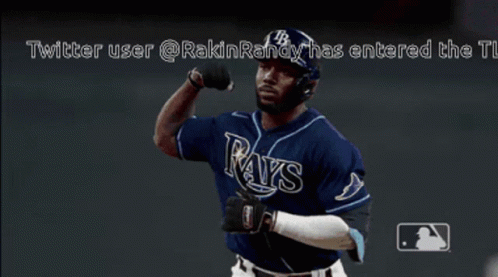 Rays Baseball Player on Screen