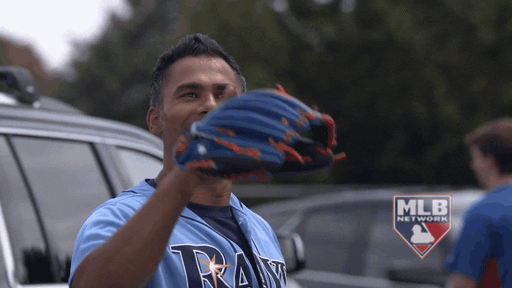 Rays Baseball Player Throws Ball Lefty Hand GIF